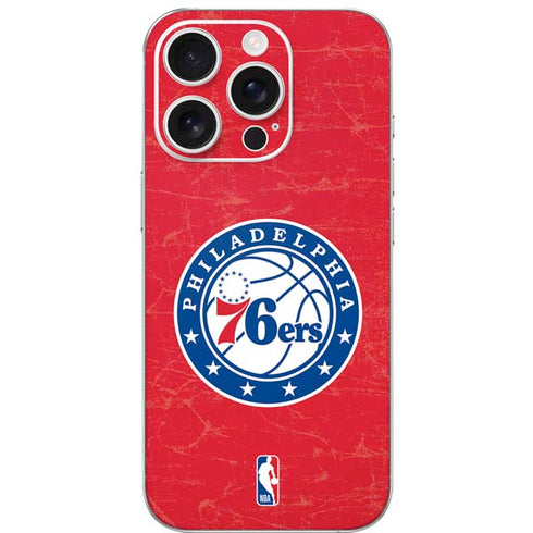 NBA Philadelphia 76ers Distressed iPhone 16 Pro Skin